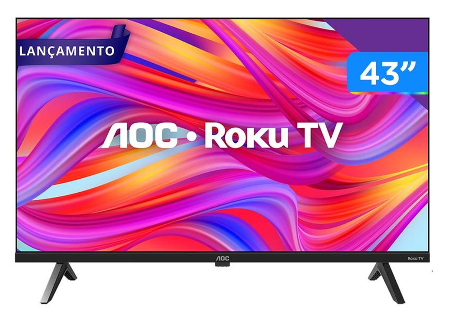 Smart TV 43" Full HD DLED AOC Série 5045 43S5045/78G VA Wi-Fi Google Assistente 3 HDMI 1 USB