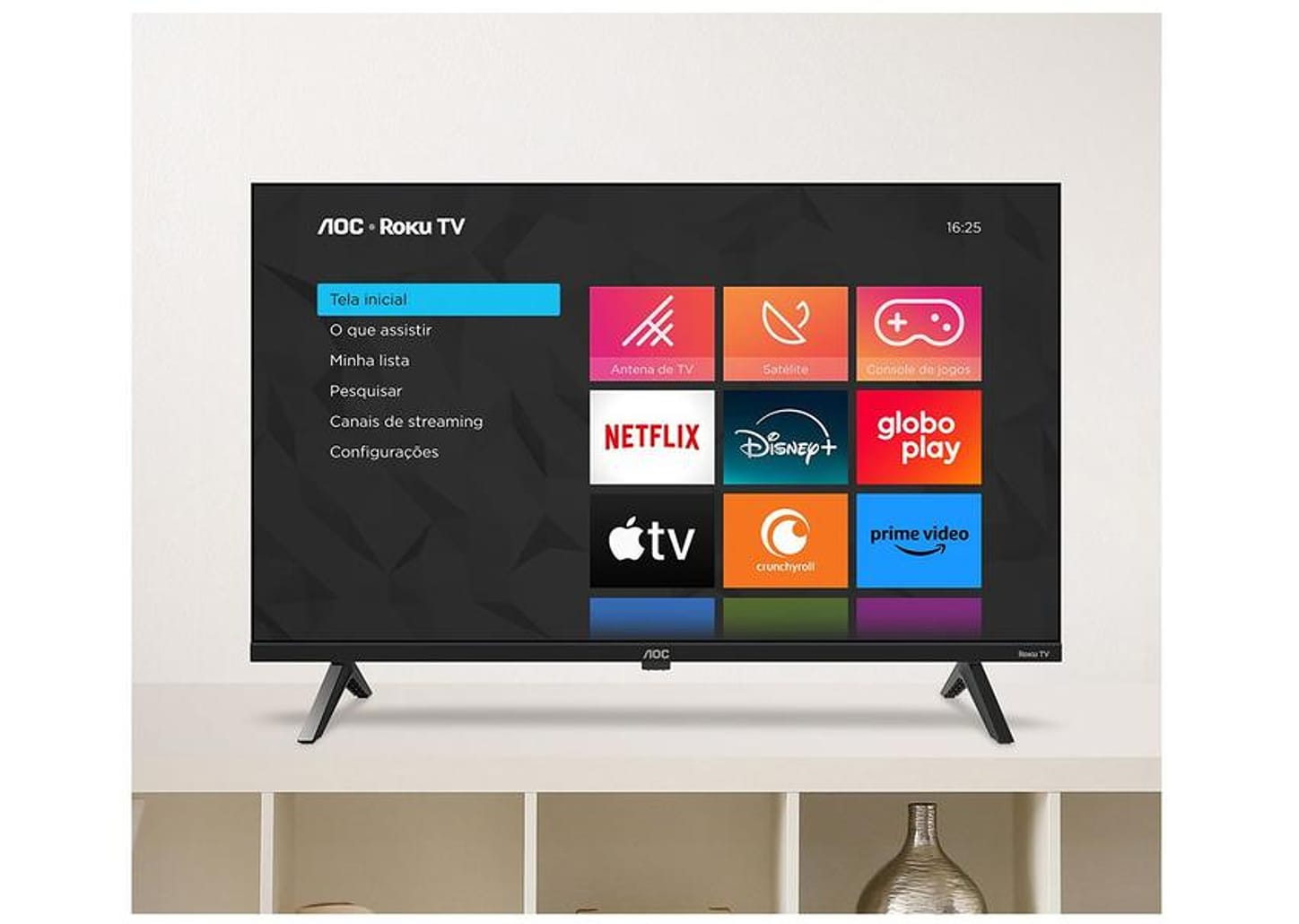 Smart TV 43" Full HD DLED AOC Série 5045 43S5045/78G VA Wi-Fi Google Assistente 3 HDMI 1 USB