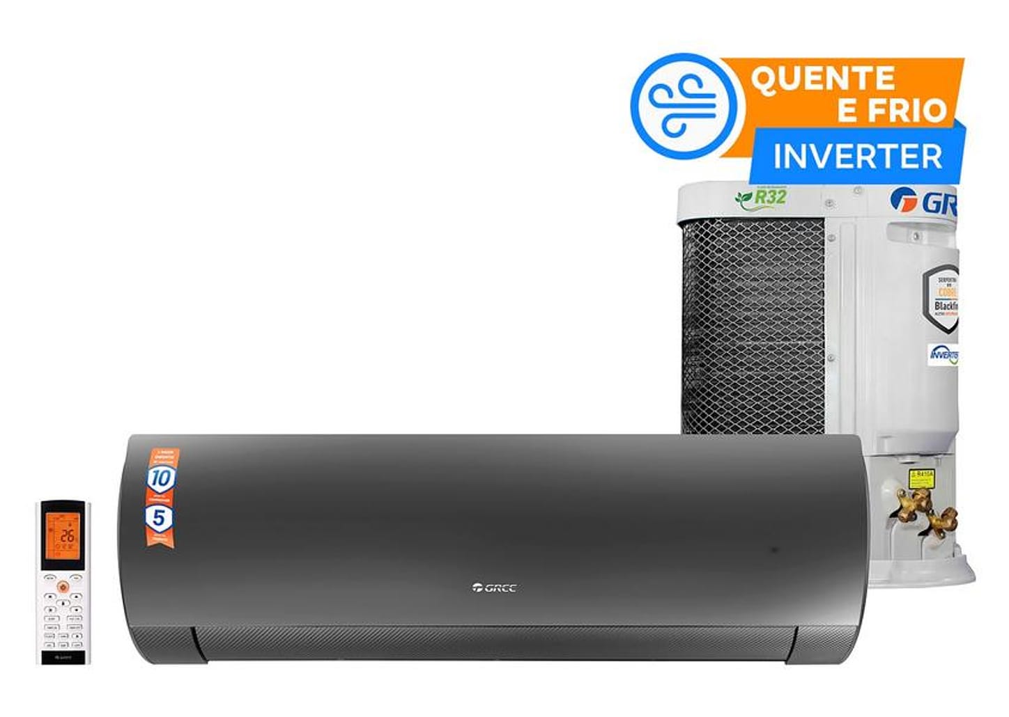 Ar-condicionado Split 9000 BTUs Gree Inverter Quente e Frio G Diamond Auto GWH09ACA-D6DNA1A