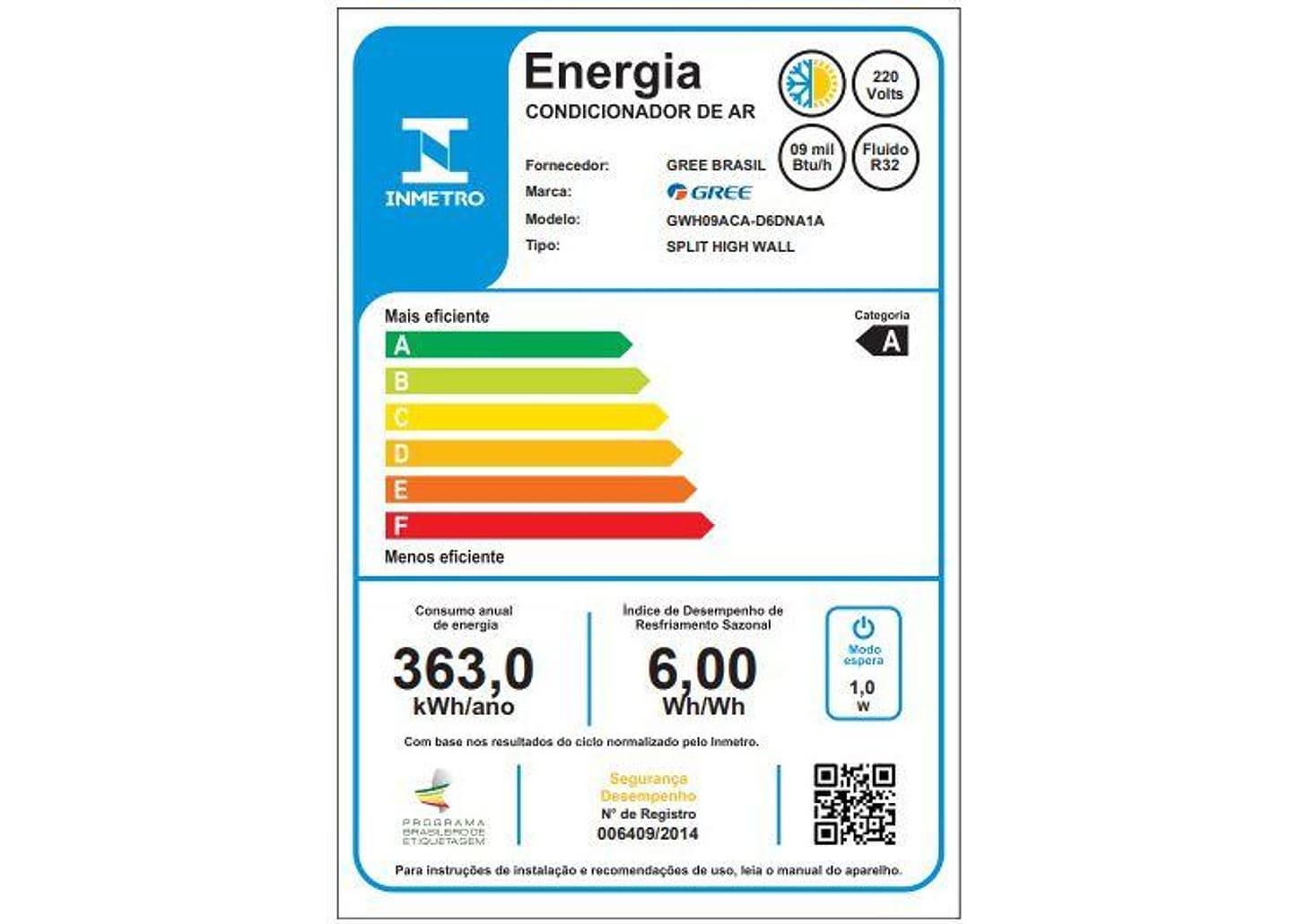 Ar-condicionado Split 9000 BTUs Gree Inverter Quente e Frio G Diamond Auto GWH09ACA-D6DNA1A