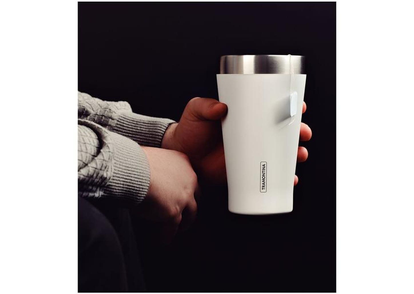 Copo Térmico Parede Dupla Tramontina Exata 61646510 Branco 550ml