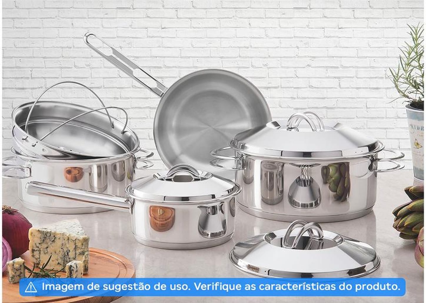 Frigideira Tramontina Inox Fundo Triplo Allegra 62666201 20cm