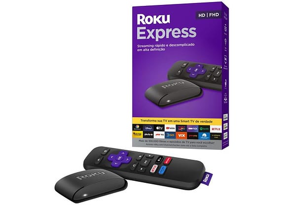 Roku Express Streaming Dual Band Full HD com Controle Remoto