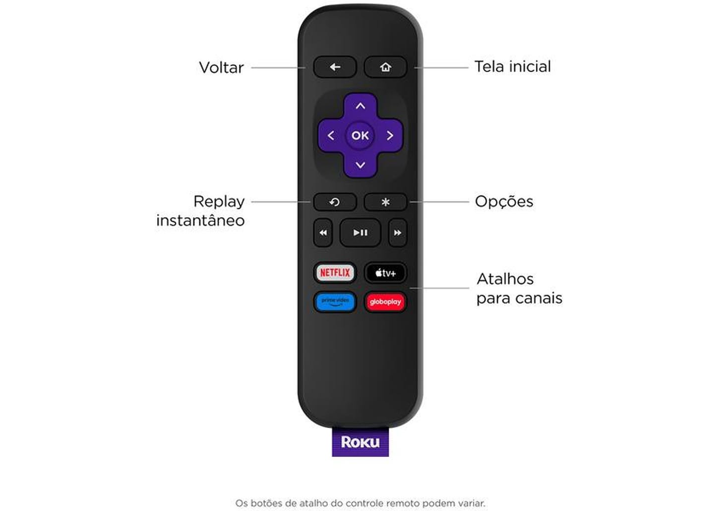 Roku Express Streaming Dual Band Full HD com Controle Remoto