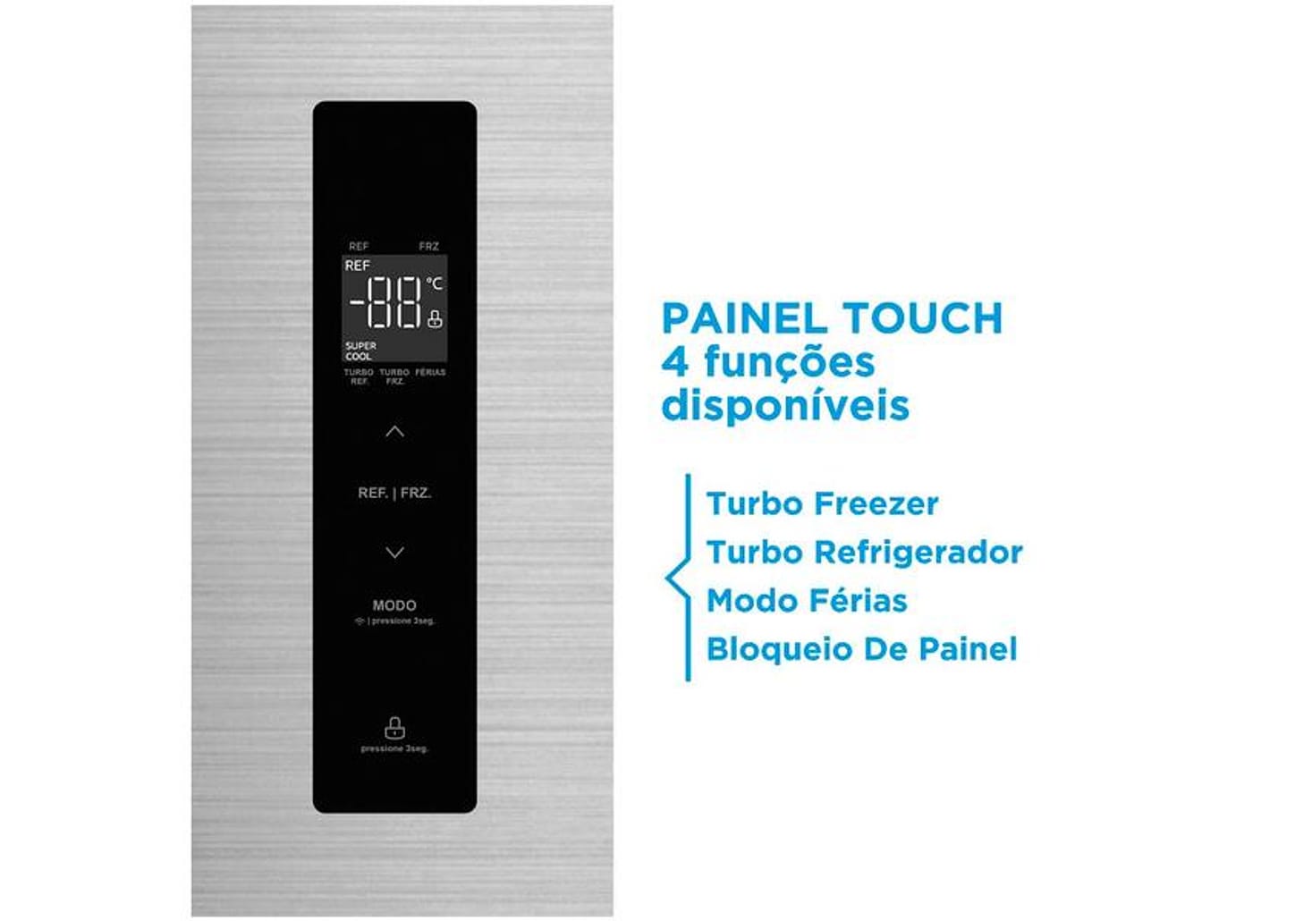 Geladeira/Refrigerador Midea Smart Frost Free Side by Side Cinza 511L MDRS710FGD46