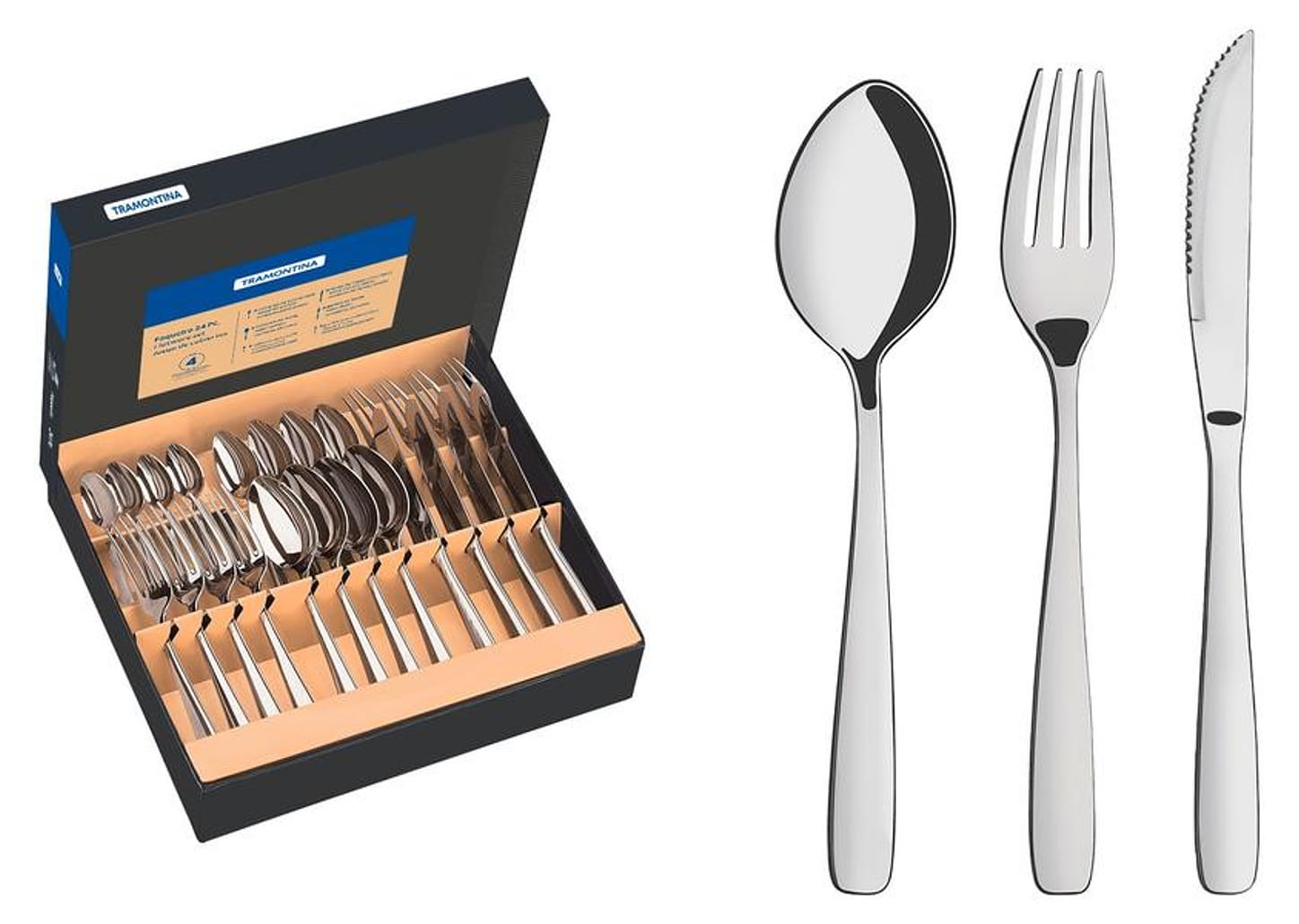 Faqueiro Tramontina Inox 24 Peças Amazonas 66960124