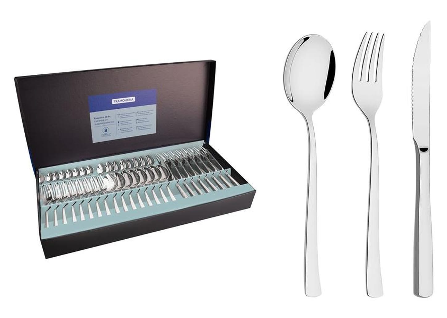 Faqueiro Tramontina Inox 48 Peças para Churrasco Berlin Brilho 66934144