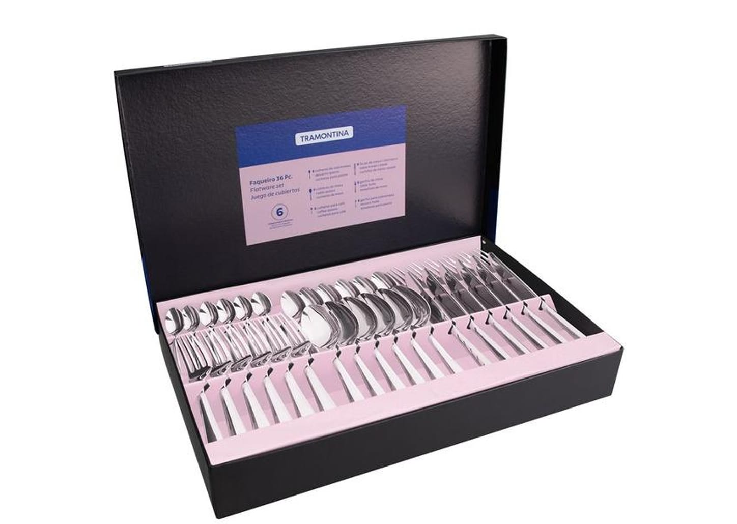 Faqueiro Tramontina Inox 36 Peças para Churrasco Berlin Brilho 66934134