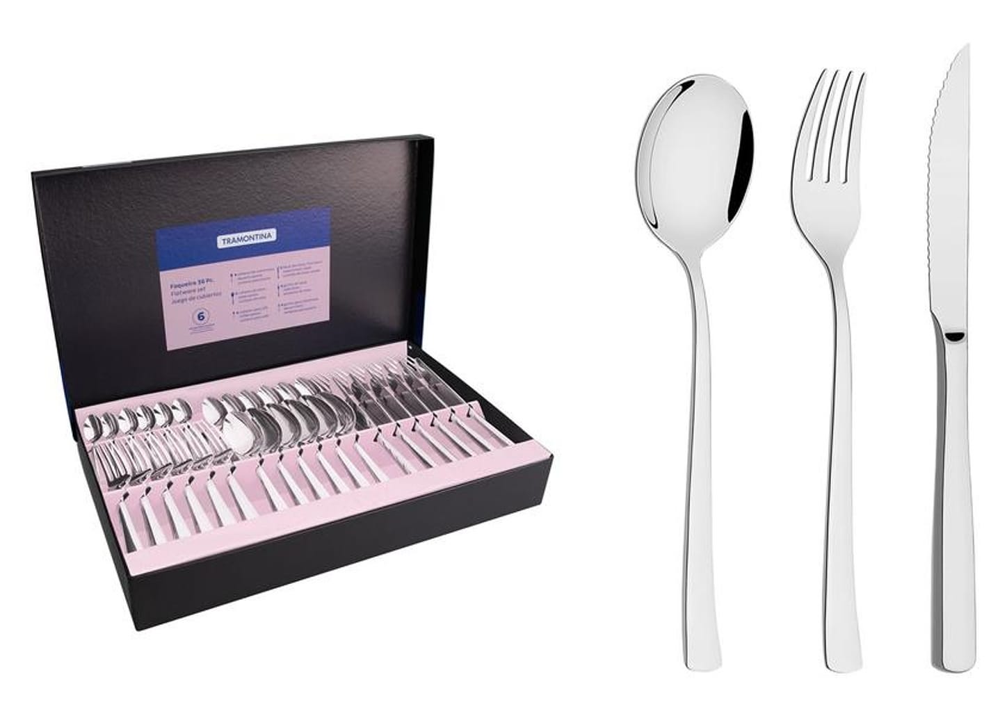 Faqueiro Tramontina Inox 36 Peças para Churrasco Berlin Brilho 66934134