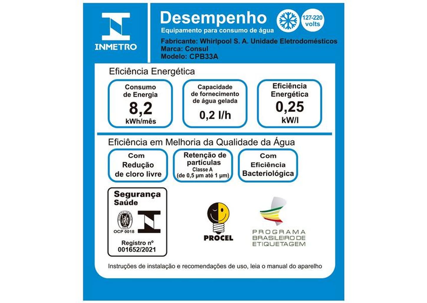 Purificador de Água Consul de Mesa e Parede CPB33A - Eletrônico Cinza Água Gelada, Fria e Natural