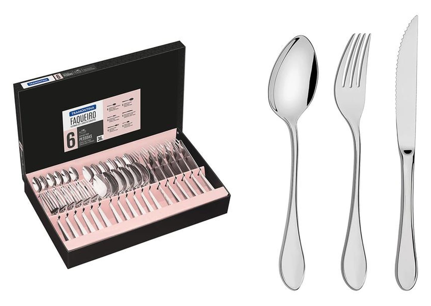 Faqueiro Tramontina Inox 36 Peças para Churrasco Italy 66932134