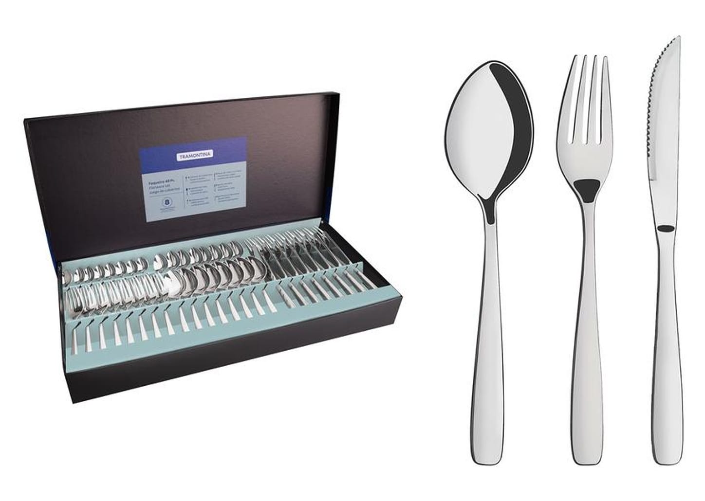 Faqueiro Tramontina Inox 48 Peças para Churrasco Amazonas 66960144