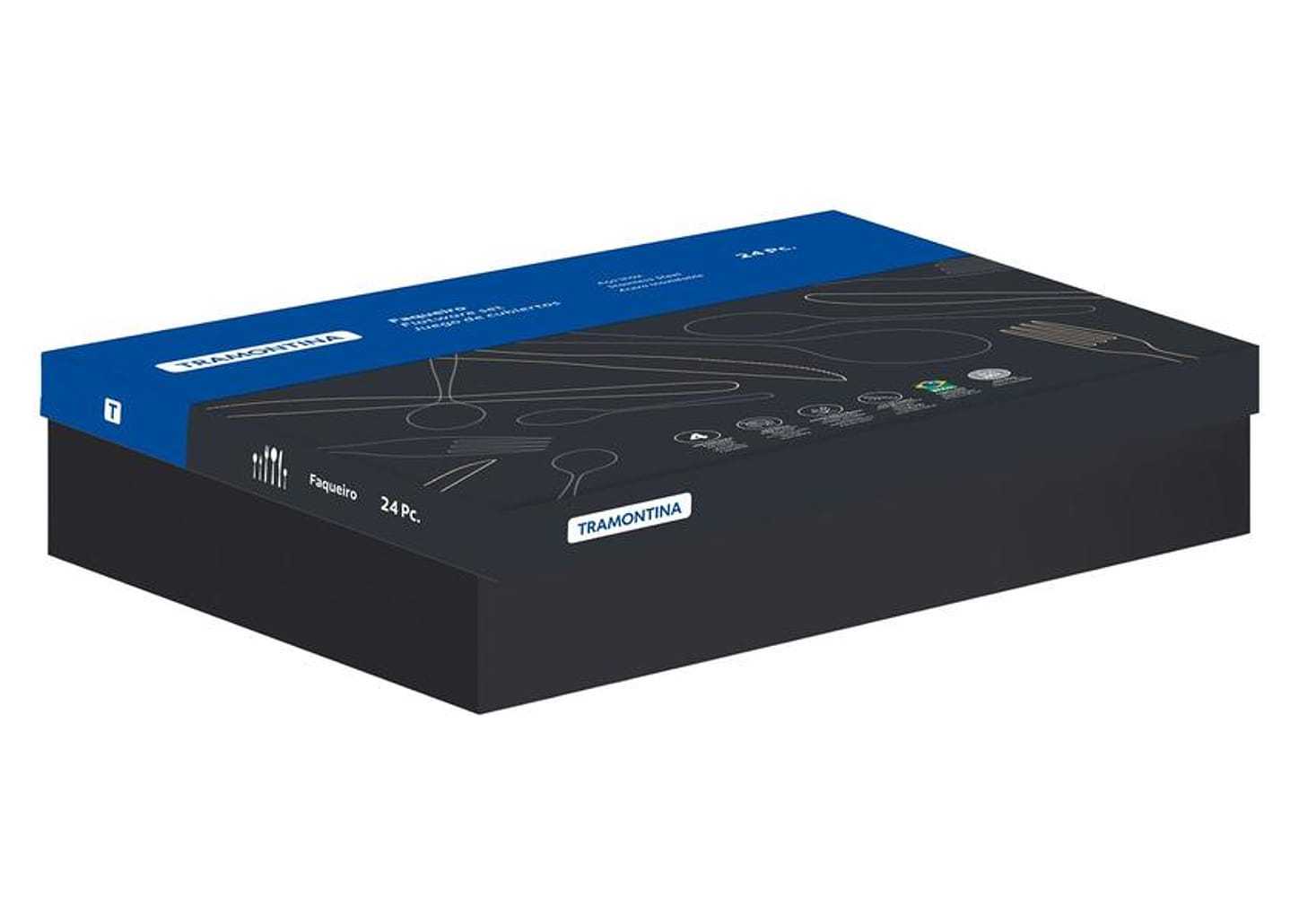 Faqueiro Tramontina Inox 24 Peças para Churrasco Berlin Brilho