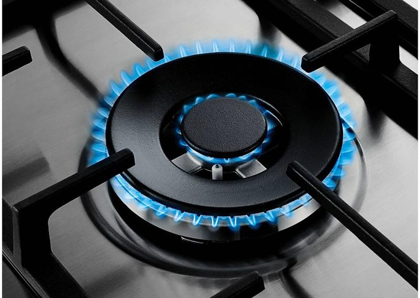 Cooktop 5 Bocas a Gás Natural GLP Brastemp Inox Dupla Chama Acendimento Automático com Trempes de Ferro Fundido Gourmand BDK90