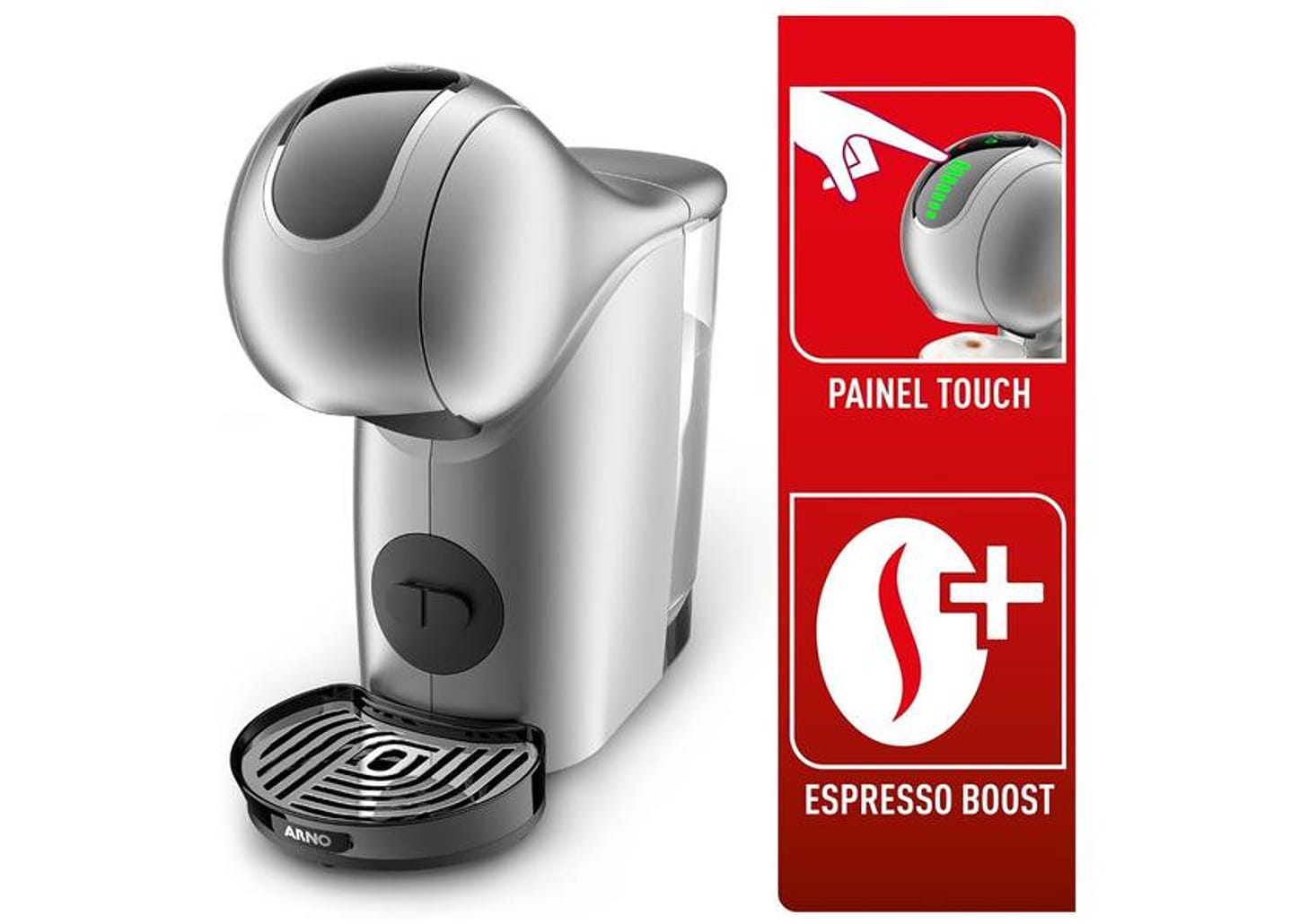 Cafeteira Elétrica Arno Nescafé Dolce Gusto Genio S Touch DGS4 Cinza