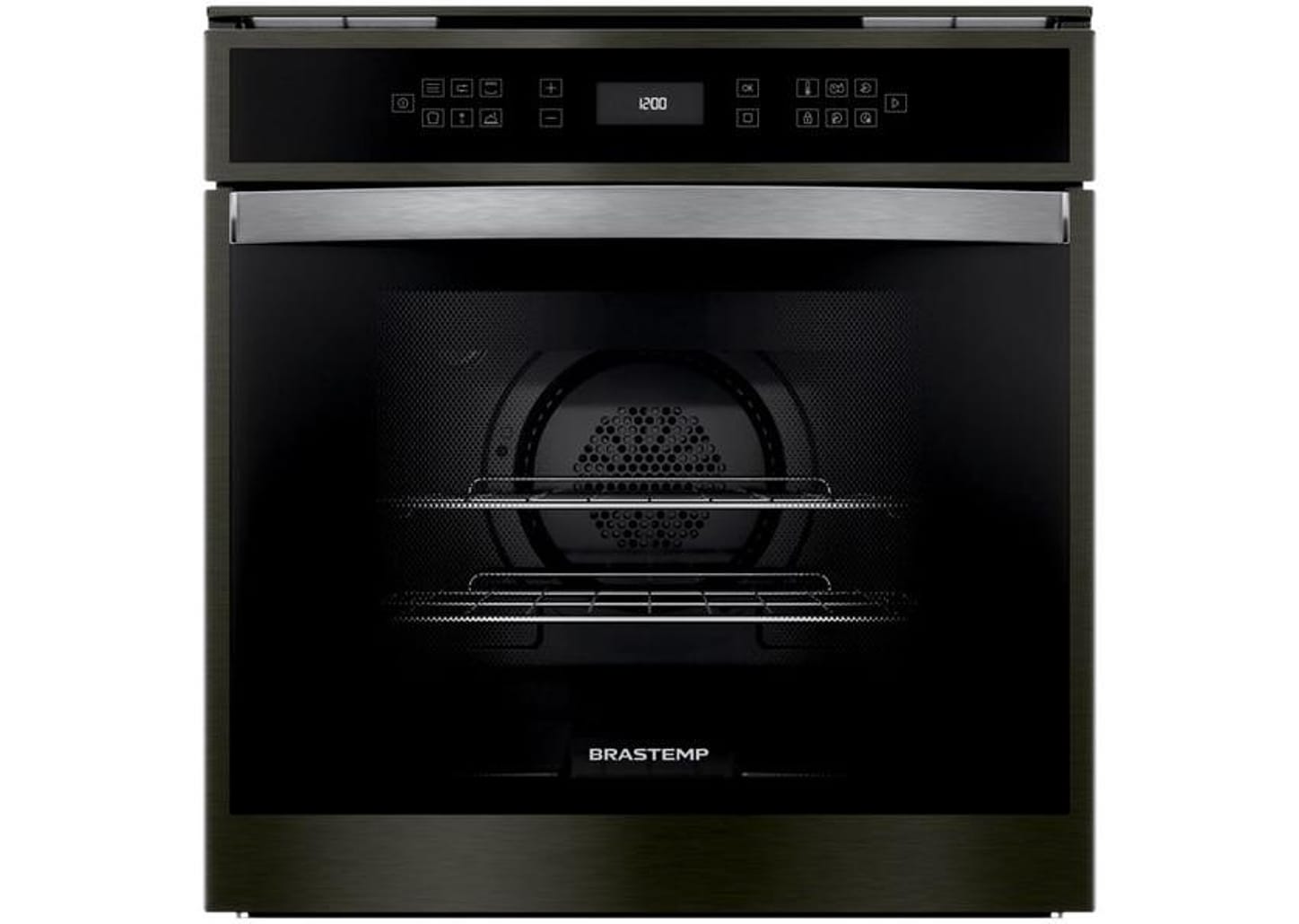 Forno Elétrico de Embutir Brastemp de Convecção e Grill 84L Black Inox Eclipse Collection BOT84AP