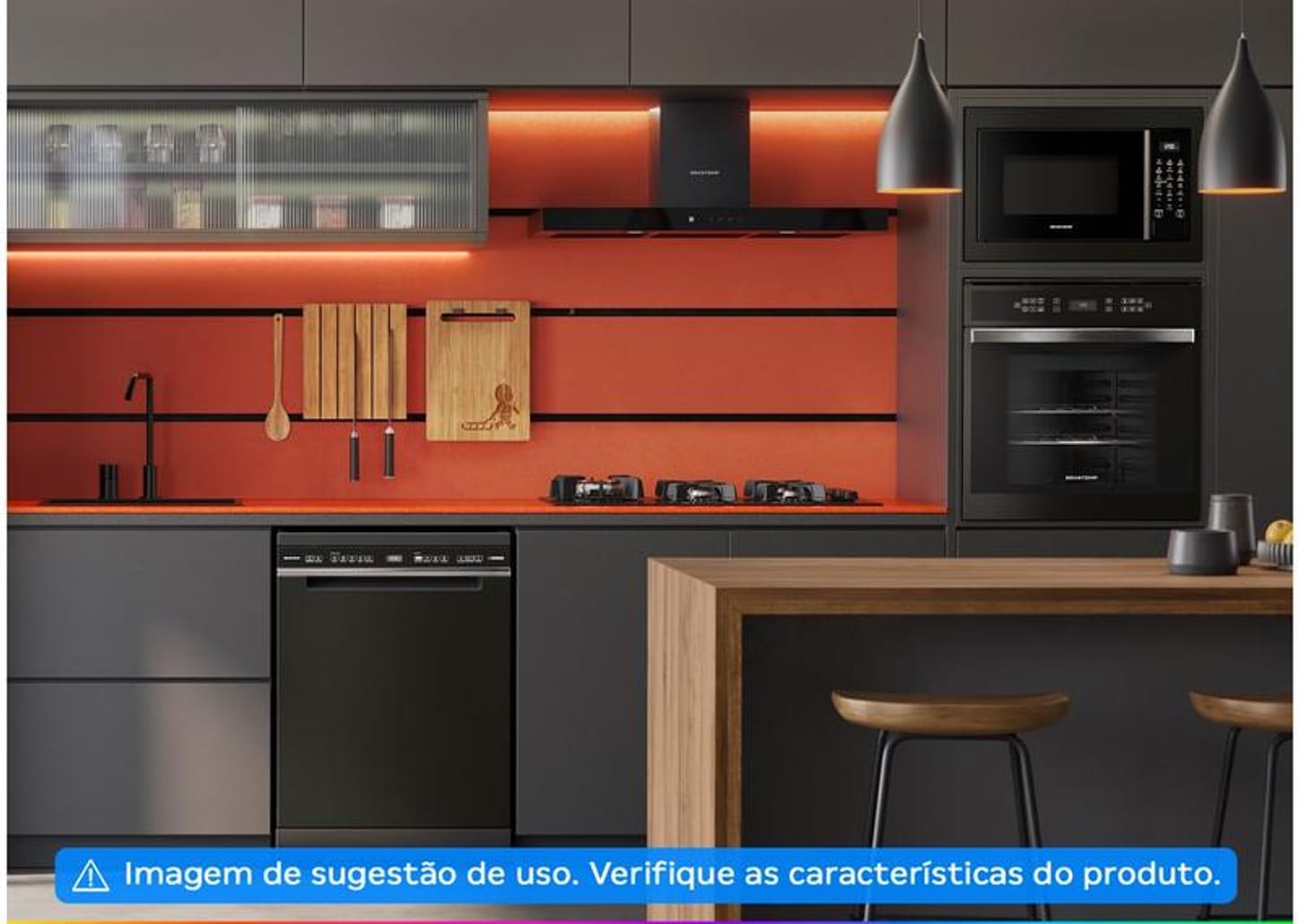 Forno Elétrico de Embutir Brastemp de Convecção e Grill 84L Black Inox Eclipse Collection BOT84AP