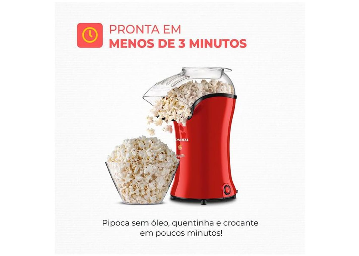 Pipoqueira Elétrica Mondial Popflix PP-03 1200W