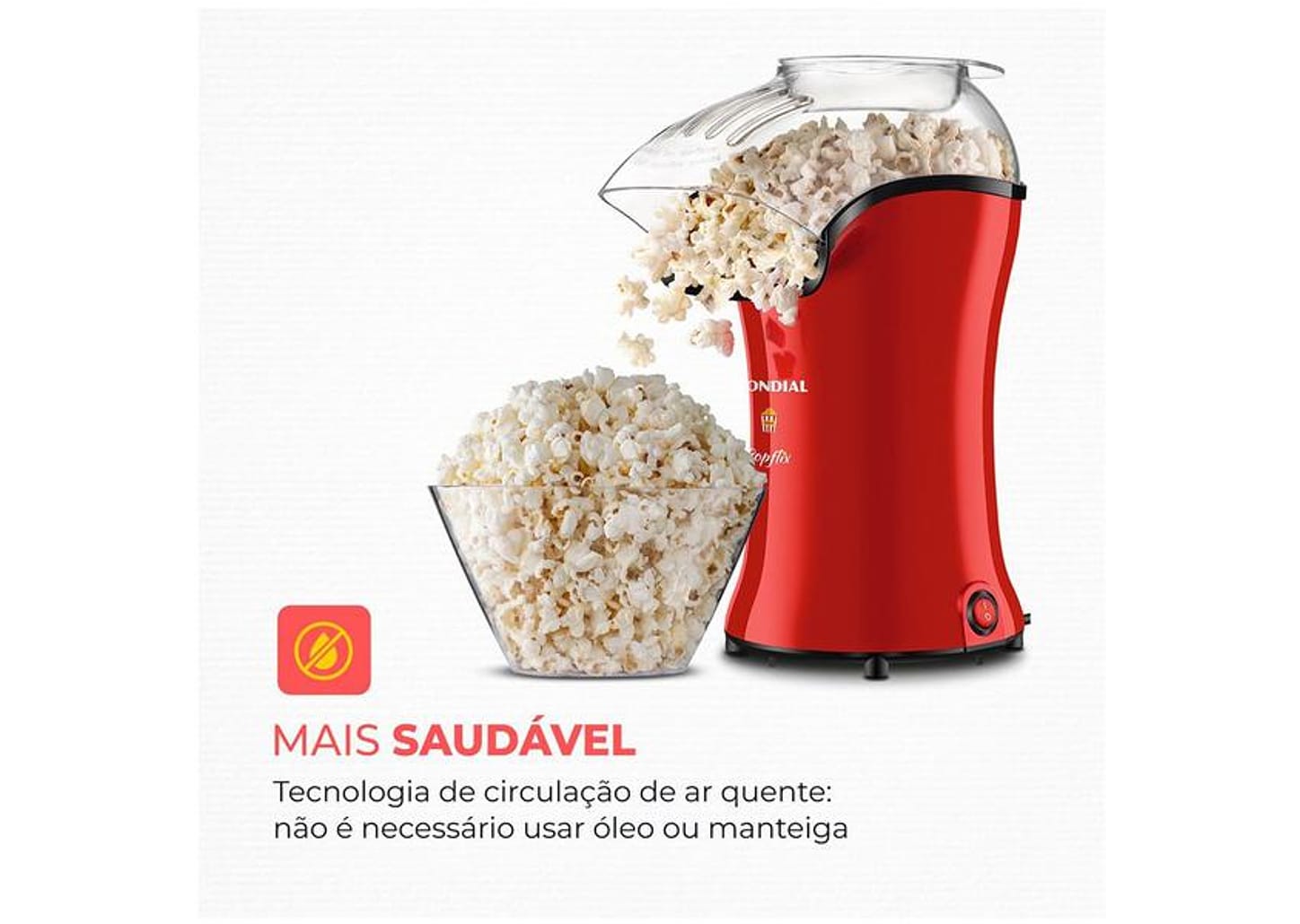 Pipoqueira Elétrica Mondial Popflix PP-03 1200W