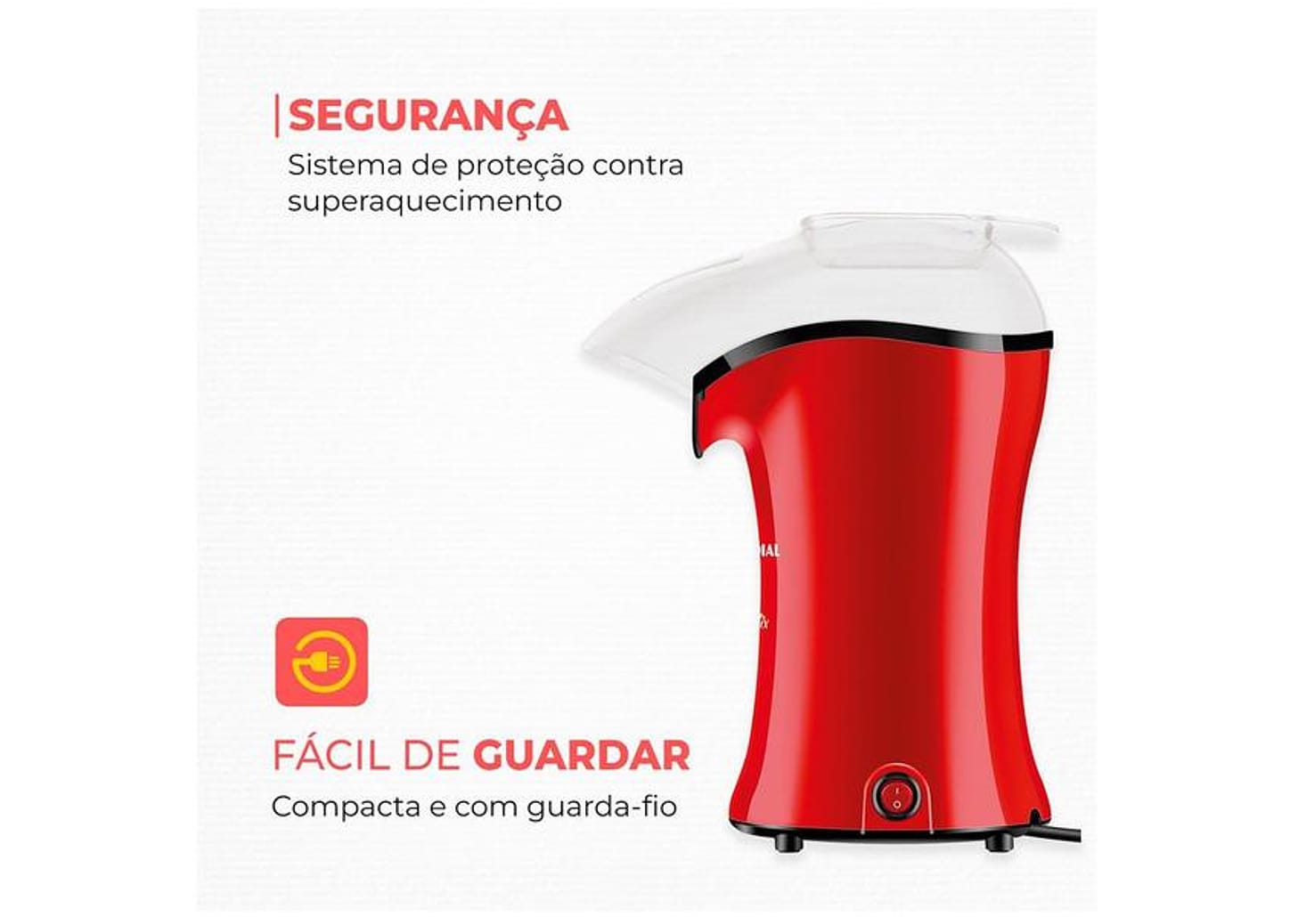 Pipoqueira Elétrica Mondial Popflix PP-03 1200W