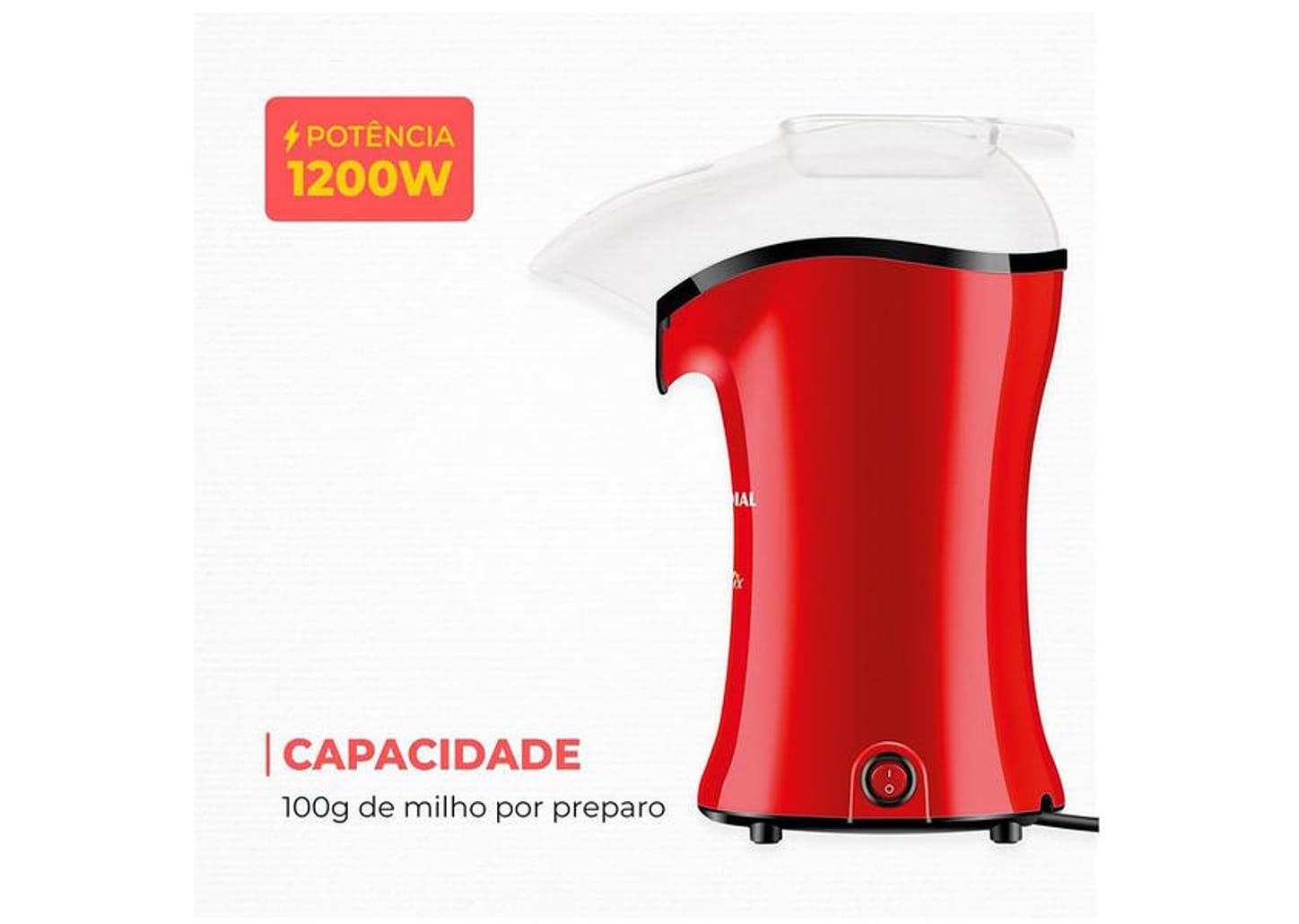 Pipoqueira Elétrica Mondial Popflix PP-03 1200W