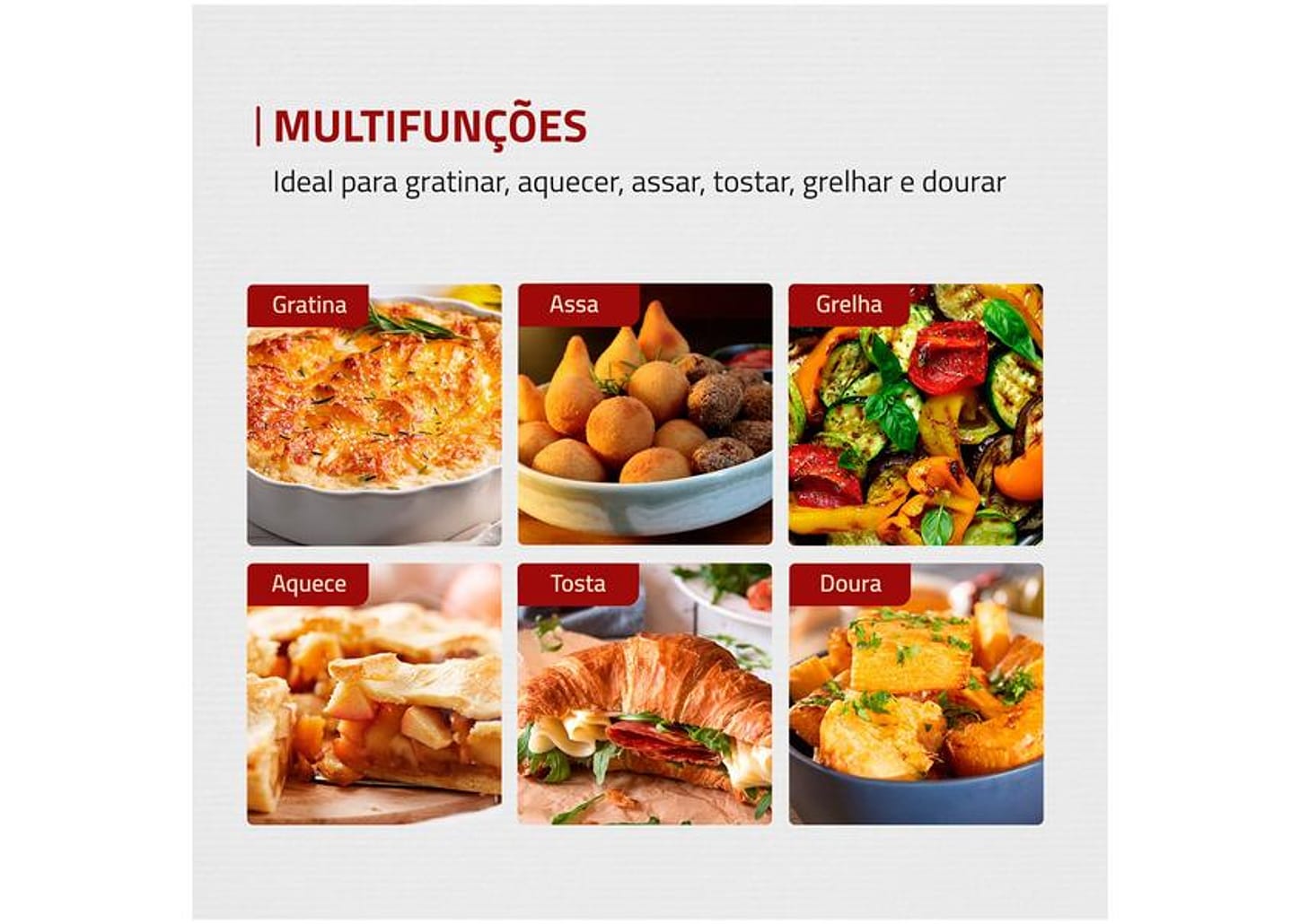 Forno Elétrico de Bancada Mondial com Timer 6L Preto Pratic Cook FR-09