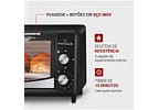 Forno Elétrico de Bancada Mondial com Timer 6L Preto Pratic Cook FR-09