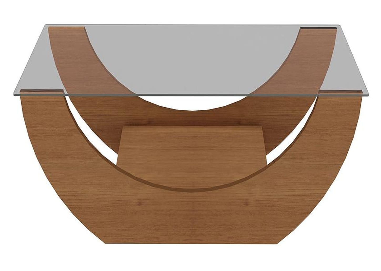 Mesa de Centro com Tampo de Vidro Onda Artely