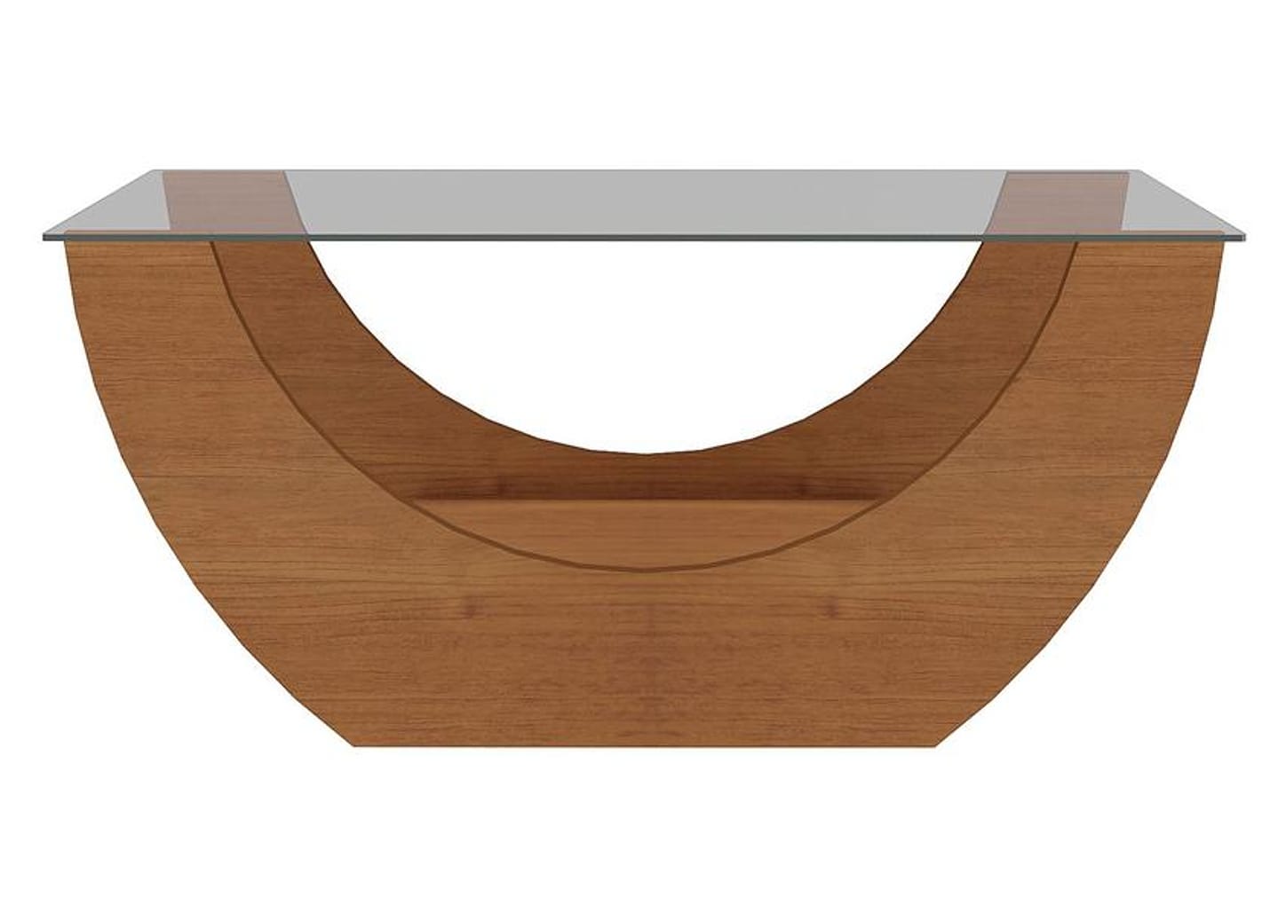 Mesa de Centro com Tampo de Vidro Onda Artely