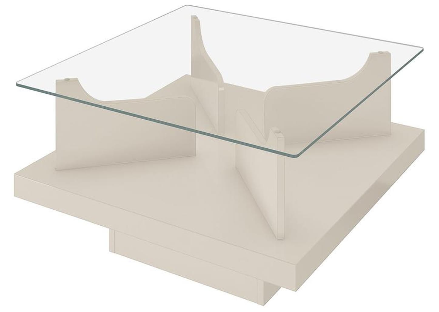 Mesa de Centro com Tampo de Vidro Clear Artely