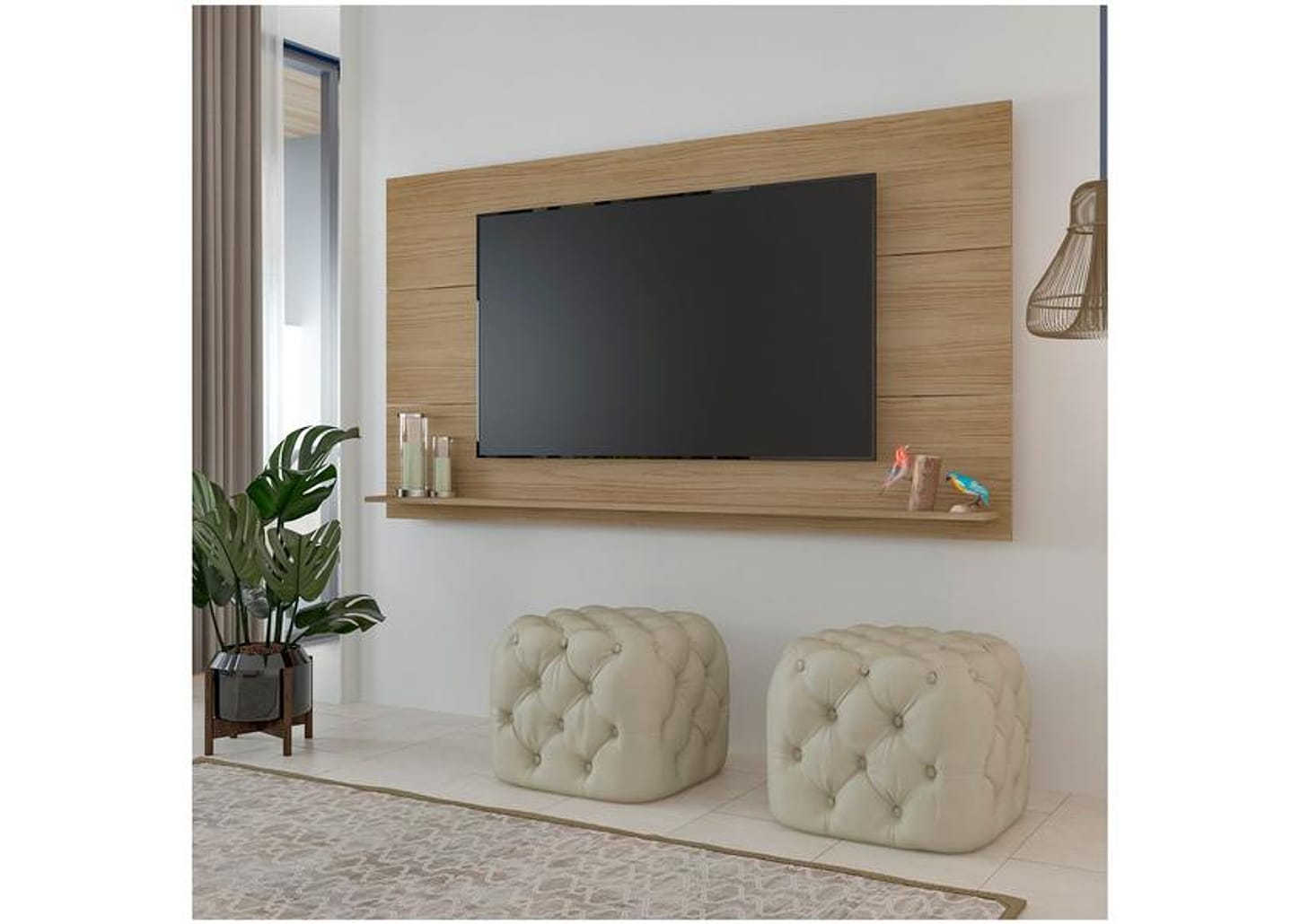 Painel para TV até 75" Artely Slim 1 Prateleira