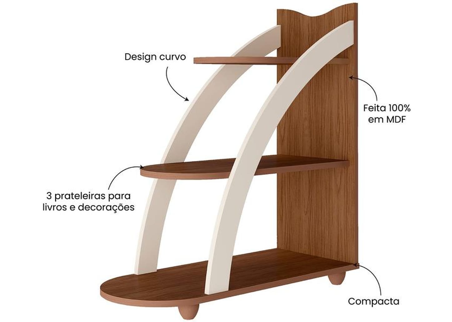 Mesa Lateral de MDF Andes Artely