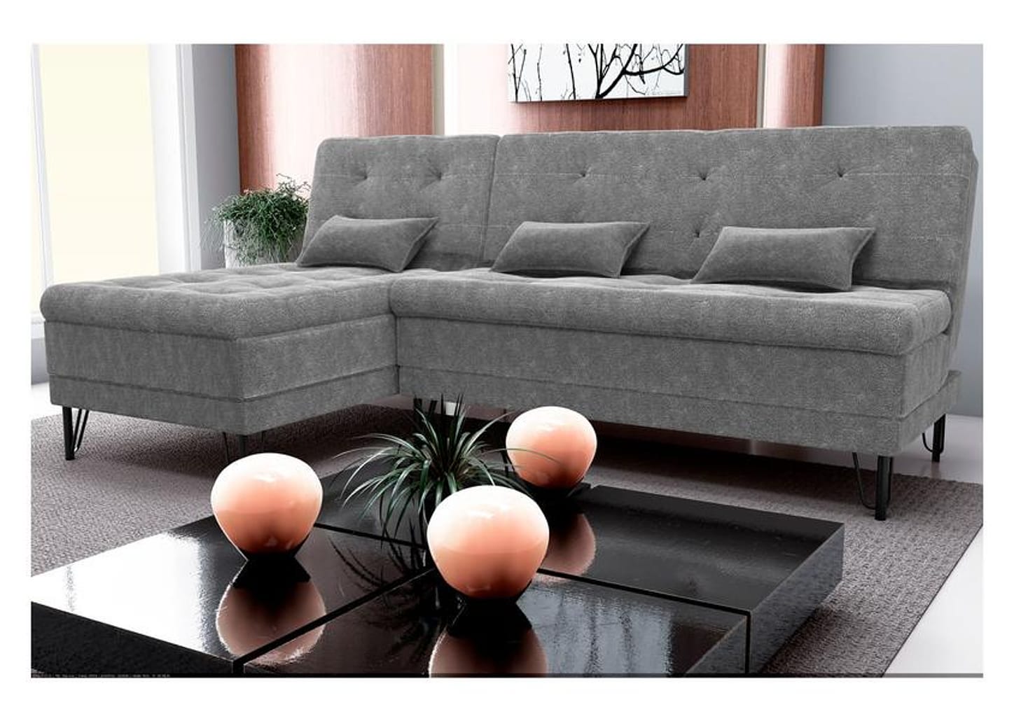 Sofá-cama 2 Lugares Casal Reclinável Veludo Matrix Nice