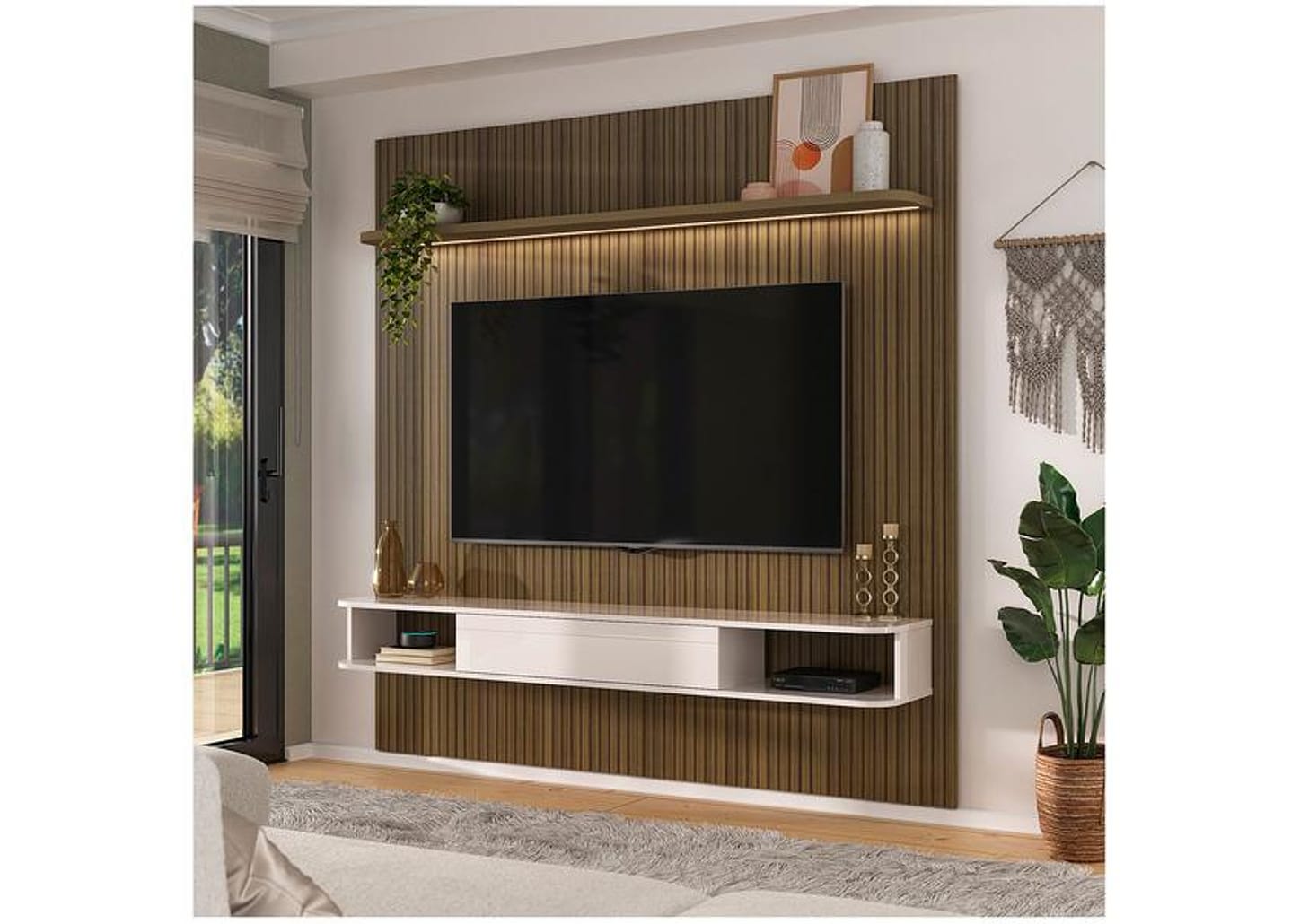 Painel para TV até 75" Artely Belluno 1 Prateleira