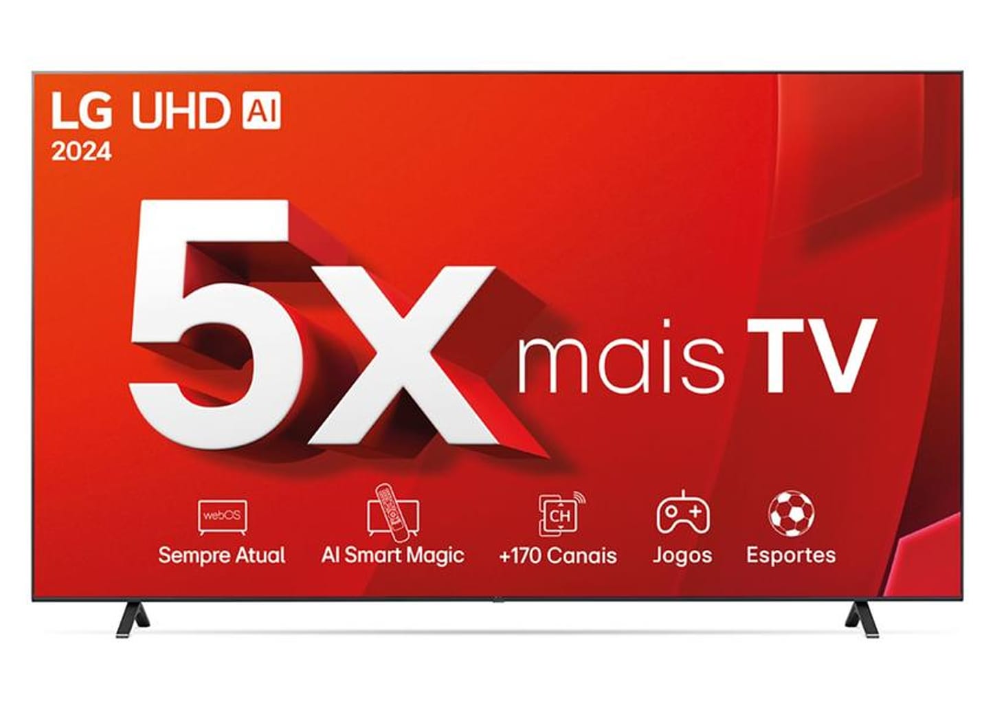 Smart TV 86" 4K LCD LG 86UT8050PSA AI Processor Wi-Fi 5 Bluetooth 3 HDMI 2 USB