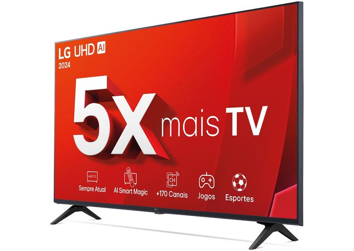 Smart TV 43" 4K LCD LG 43UT8000PSA AI Processor Wi-Fi Bluetooth 3 HDMI 2 USB