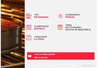 Forno Elétrico de Bancada Mondial com Timer 6L Preto Pratic Cook FR-09