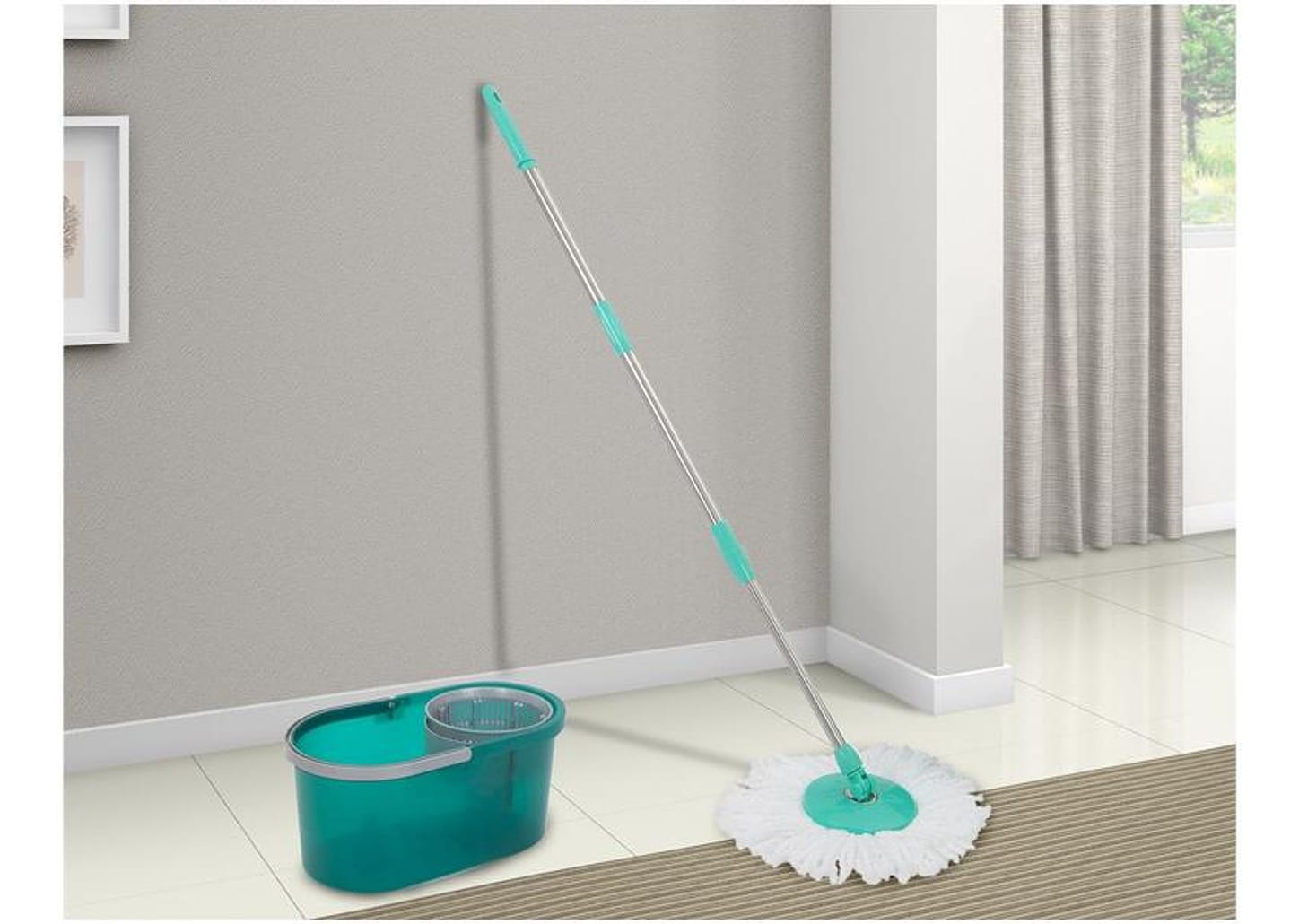 Mop Giratório Noviça Original com Balde