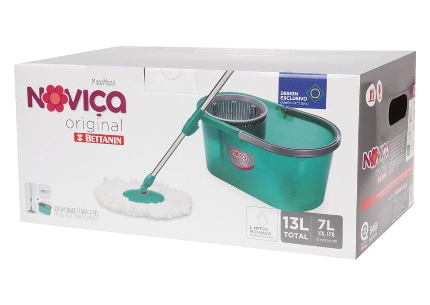 Mop Giratório Noviça Original com Balde