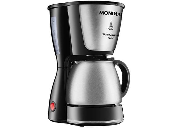 Cafeteira Elétrica Mondial Dolce Arome Jarra Inox 15 Cafés Preta