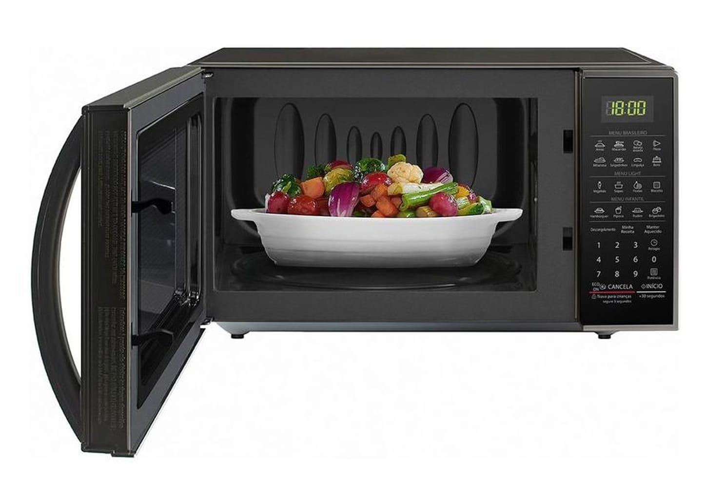 Micro-ondas LG Inox 30L Prata MS3043BR