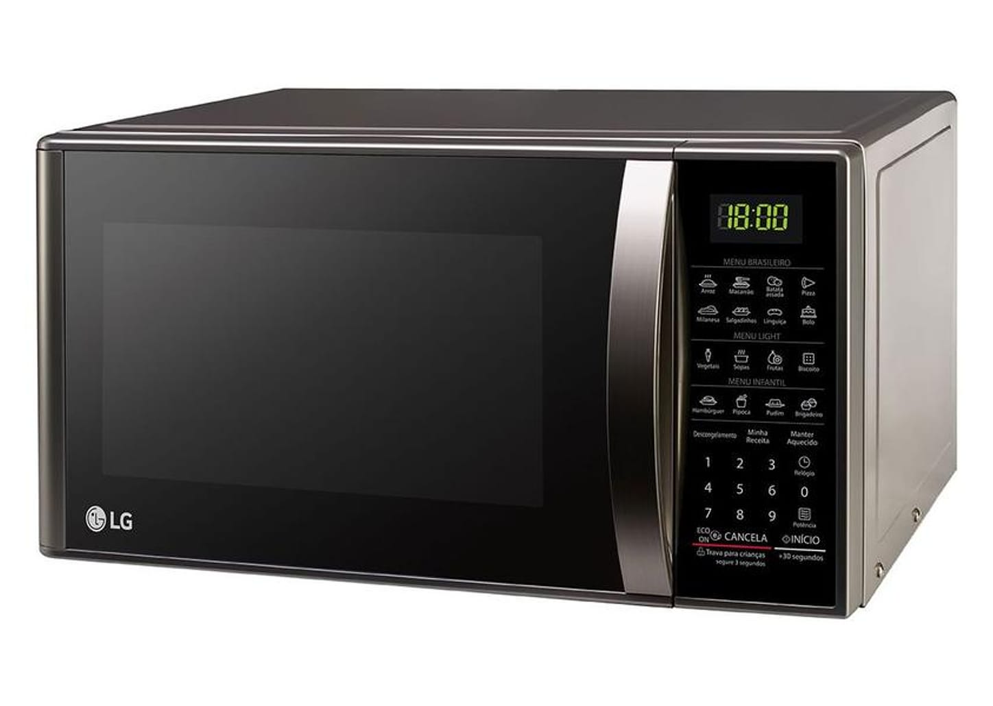 Micro-ondas LG Inox 30L Prata MS3043BR