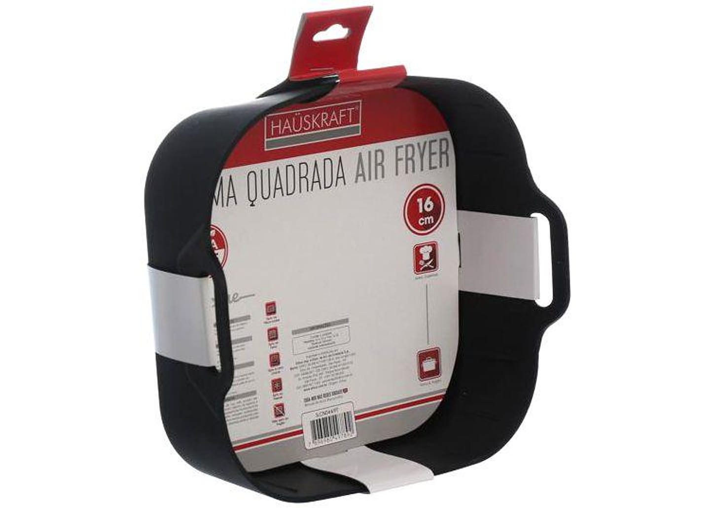 Forma para Air Fryer de Silicone Quadrada Antiaderente com Alças Hauskraft