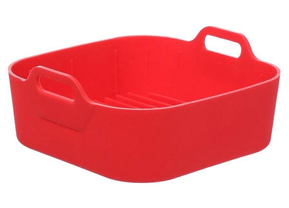 Forma para Air Fryer de Silicone Quadrada Antiaderente com Alças Hauskraft