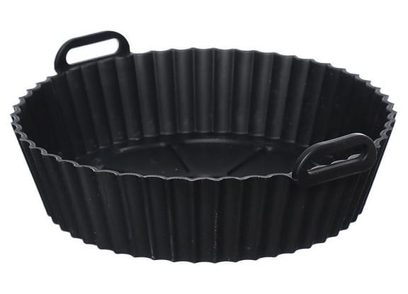 Forma para Air Fryer de Silicone Antiaderente com Alças 20cm Hauskraft