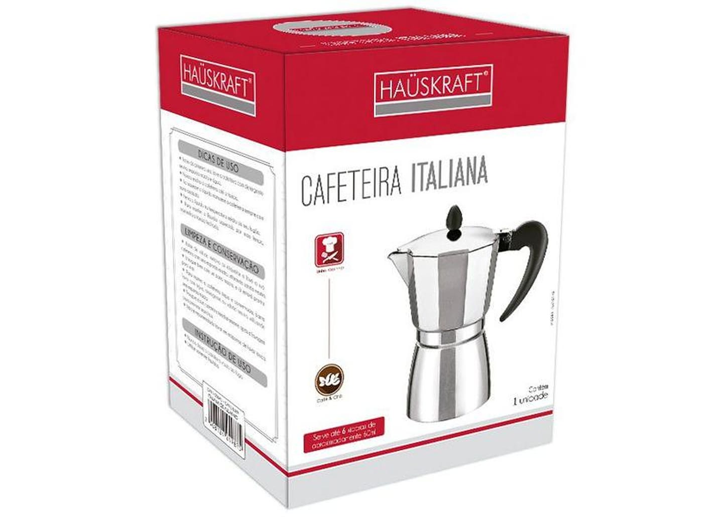 Cafeteira Italiana Hauskraft CAFT-006AL 6 Xícaras