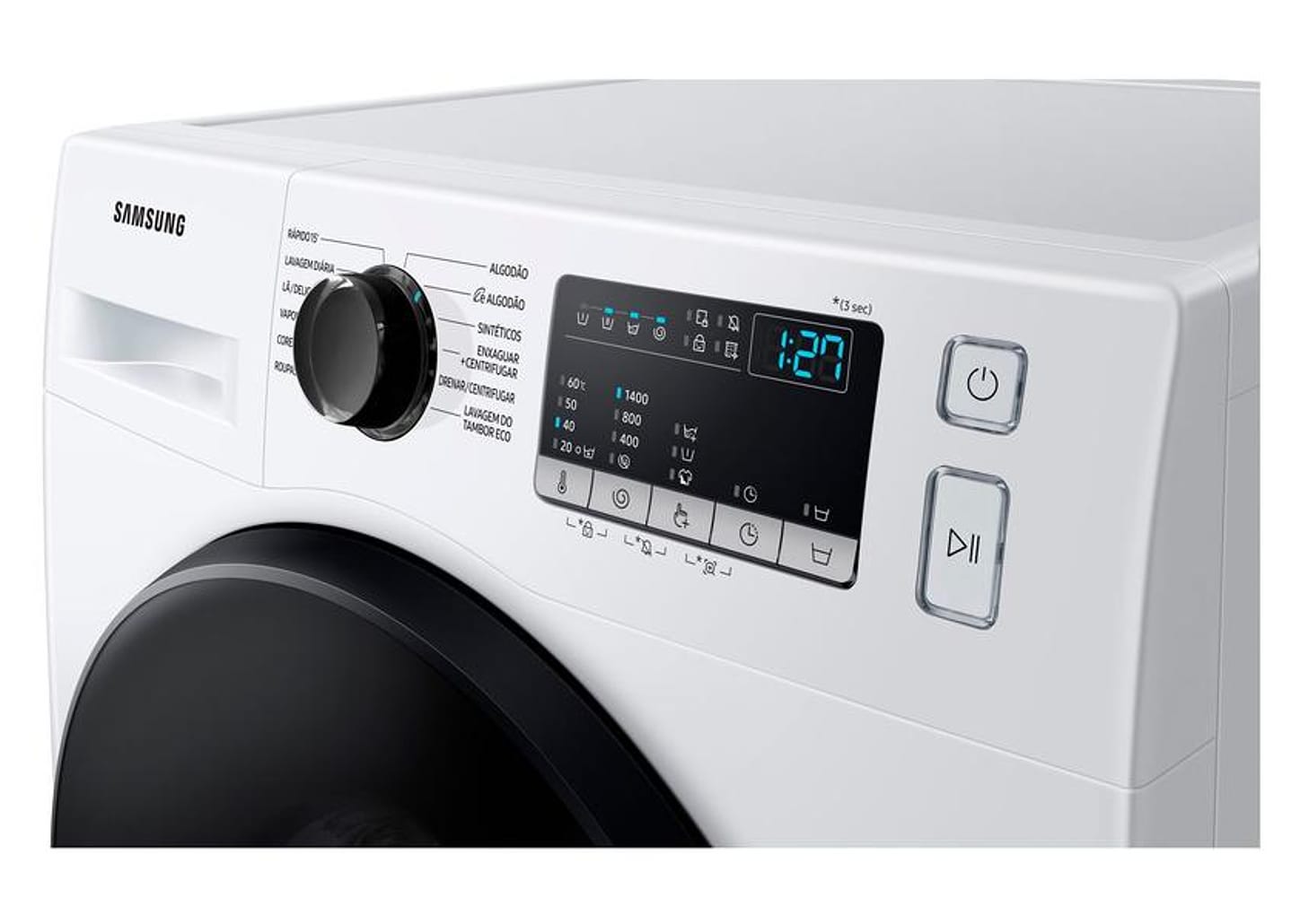 Lavadora de Roupas Samsung Inverter 11kg Inox 12 Programas de Lavagem Branca WW11T WW11T4040BE/AZ