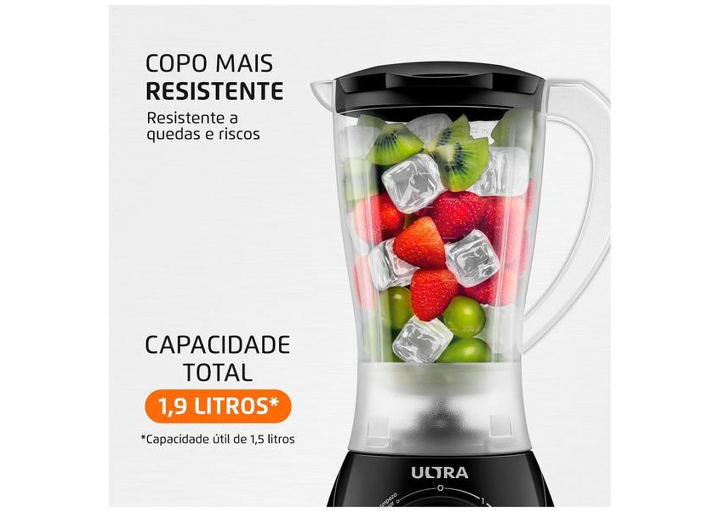 Liquidificador Mondial Ultra Facility Power 2 Velocidades 550W Preto