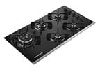 Cooktop 5 Bocas a Gás GLP Brastemp Quadrichama Black Inox Eclipse Collection BDD86AP
