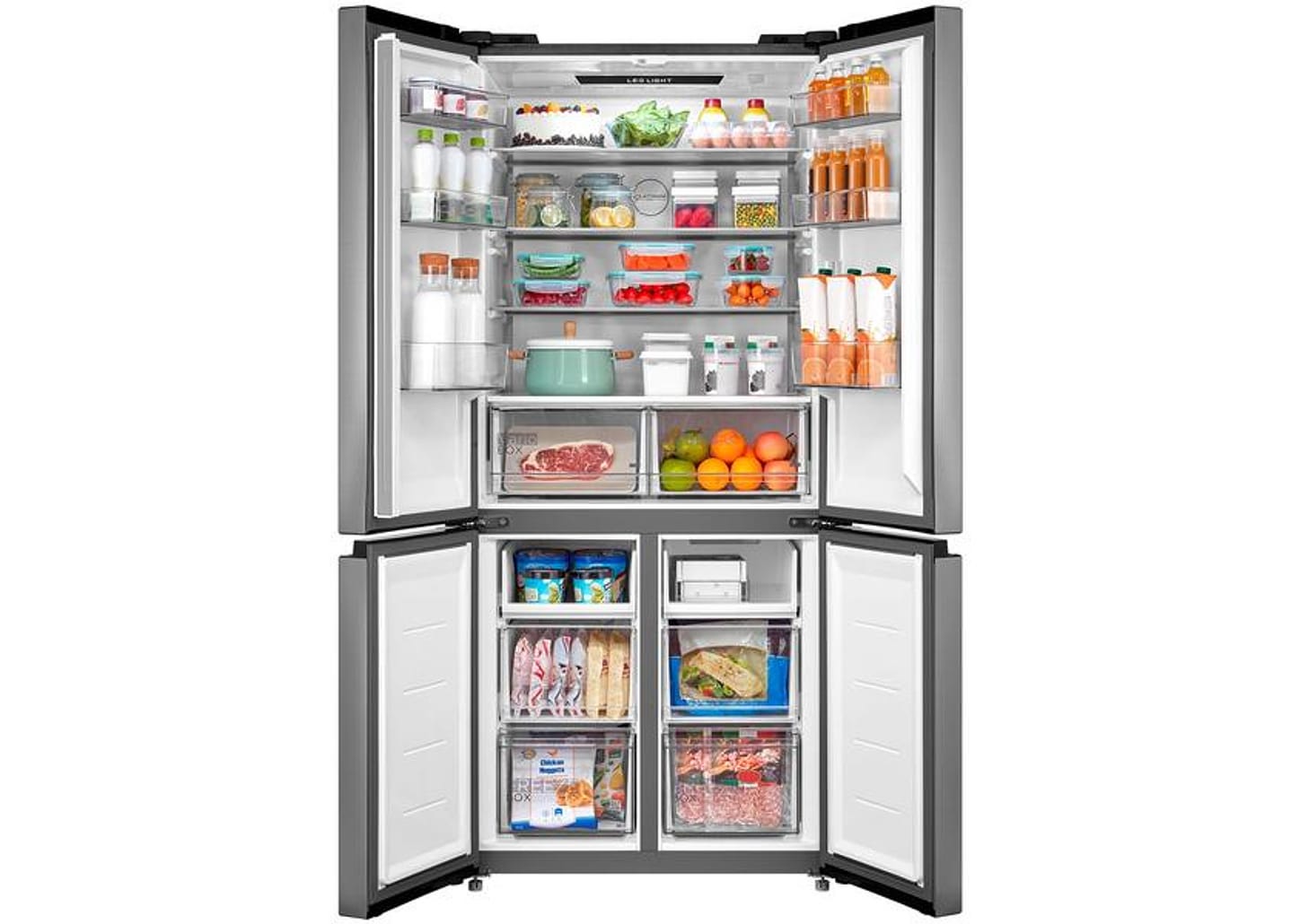 Geladeira/Refrigerador Midea Smart Frost Free French Door Prata 474L MD-RF691FGD463 Bivolt